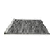 Sideview of Machine Washable Abstract Gray Modern Rug, wshabs4105gry