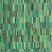 Square Machine Washable Abstract Turquoise Modern Area Rugs, wshabs4105turq