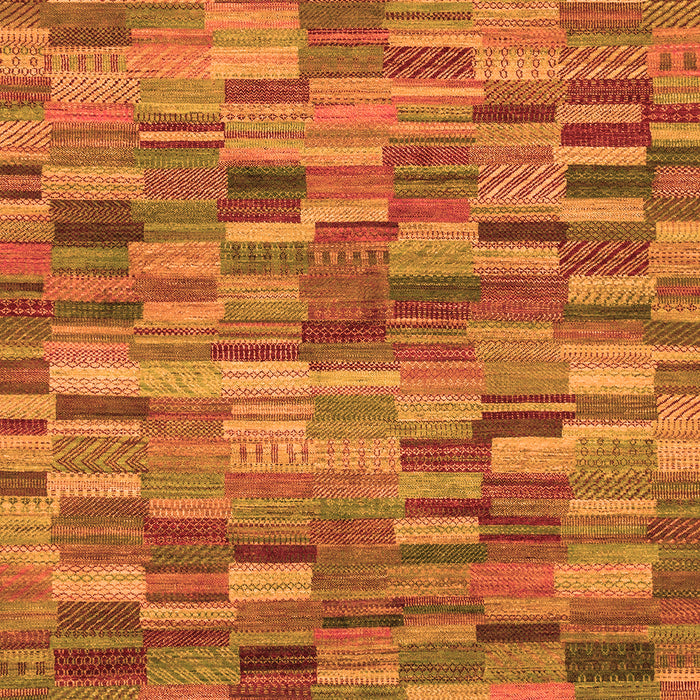 Machine Washable Abstract Orange Modern Area Rugs, wshabs4105org