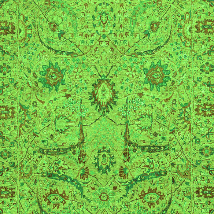 Machine Washable Abstract Green Modern Area Rugs, wshabs4106grn