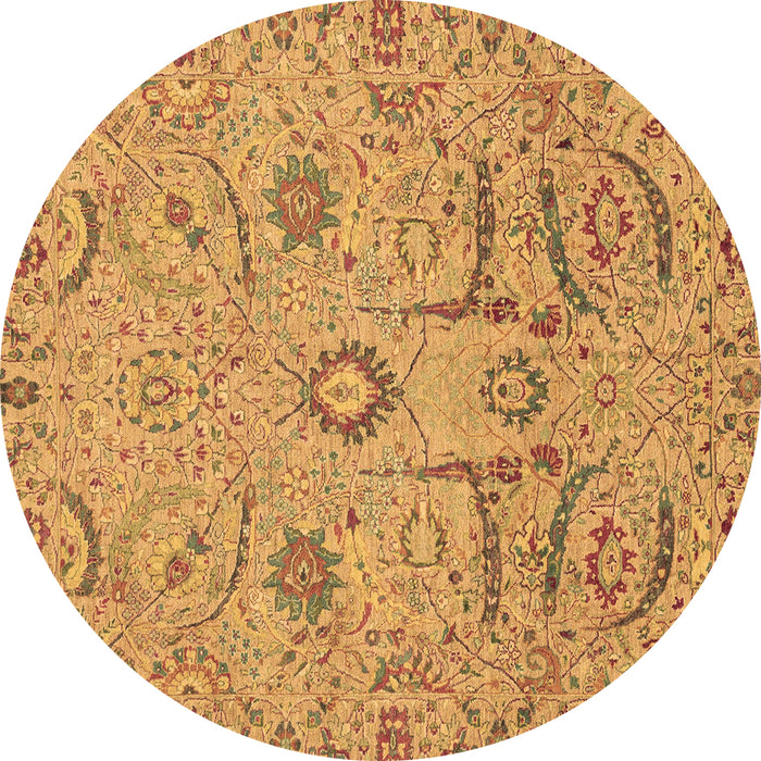 Round Machine Washable Abstract Brown Modern Rug, wshabs4106brn