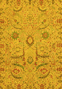 Abstract Yellow Modern Rug, abs4106yw