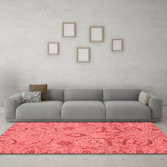 Modern Red Washable Rugs