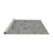 Sideview of Machine Washable Abstract Gray Modern Rug, wshabs4106gry