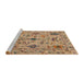 Sideview of Machine Washable Abstract Brown Sand Brown Rug, wshabs4107