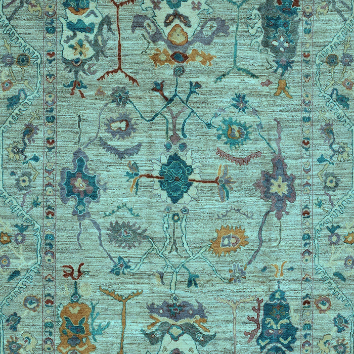 Oriental Light Blue Traditional Rug, abs4107lblu