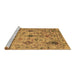 Sideview of Machine Washable Oriental Brown Traditional Rug, wshabs4107brn