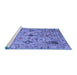 Sideview of Machine Washable Oriental Blue Traditional Rug, wshabs4107blu