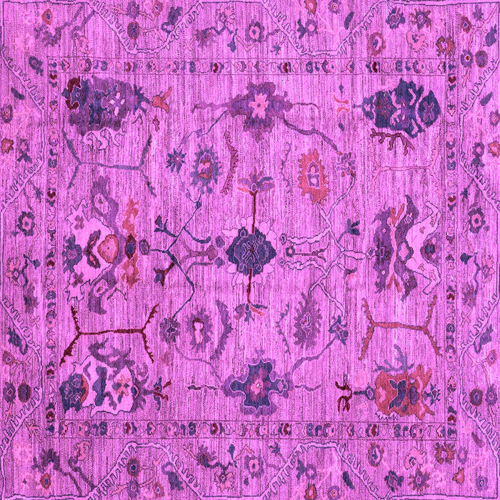 Square Oriental Purple Traditional Rug, abs4107pur