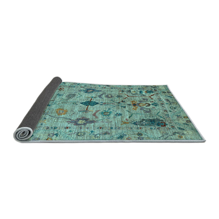 Sideview of Oriental Light Blue Traditional Rug, abs4107lblu