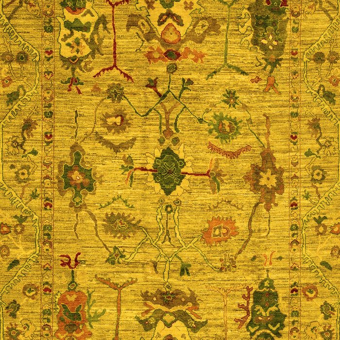 Oriental Yellow Traditional Rug, abs4107yw