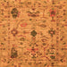 Square Oriental Orange Traditional Rug, abs4107org