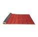 Sideview of Abstract Orange Modern Rug, abs4108org