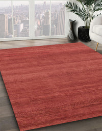 Abstract Red Modern Rug, abs4108