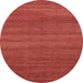 Round Machine Washable Abstract Fire Red Rug, wshabs4108