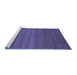 Sideview of Machine Washable Abstract Blue Modern Rug, wshabs4108blu