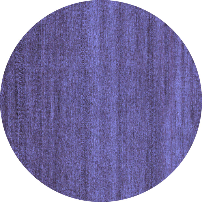 Round Machine Washable Abstract Blue Modern Rug, wshabs4108blu