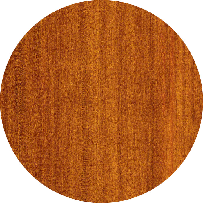 Round Abstract Yellow Modern Rug, abs4108yw