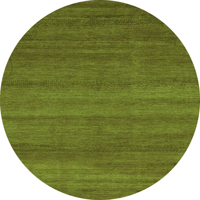 Round Abstract Green Modern Rug, abs4108grn