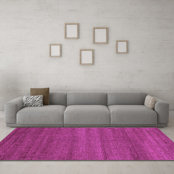 Machine Washable Abstract Purple Modern Area Rugs in a Living Room, wshabs4108pur
