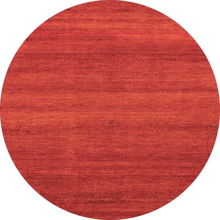 Round Abstract Orange Modern Rug, abs4108org