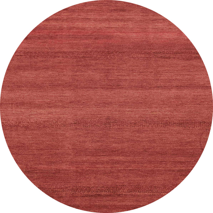 Round Abstract Red Modern Rug, abs4108