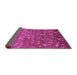 Sideview of Abstract Purple Modern Rug, abs4109pur