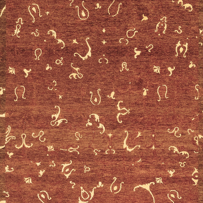 Machine Washable Abstract Brown Modern Rug, wshabs4109brn