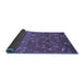 Sideview of Abstract Blue Modern Rug, abs4109blu