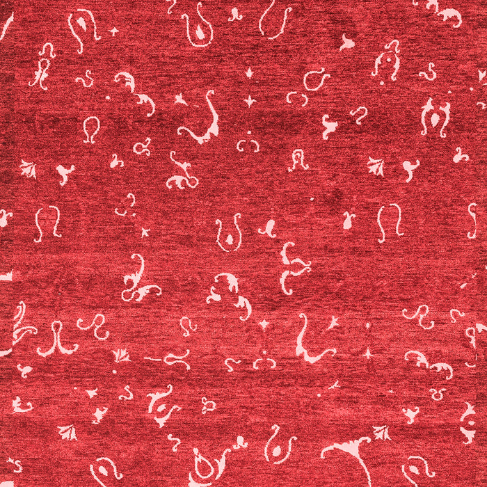 Machine Washable Abstract Red Modern Rug, wshabs4109red