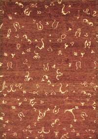 Abstract Brown Modern Rug, abs4109brn