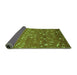 Sideview of Abstract Green Modern Rug, abs4109grn