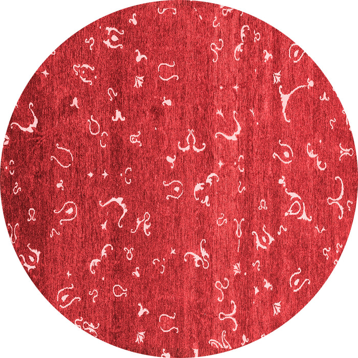 Machine Washable Abstract Red Modern Rug, wshabs4109red