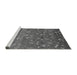 Sideview of Machine Washable Abstract Gray Modern Rug, wshabs4109gry