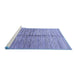 Sideview of Machine Washable Abstract Blue Modern Rug, wshabs410blu