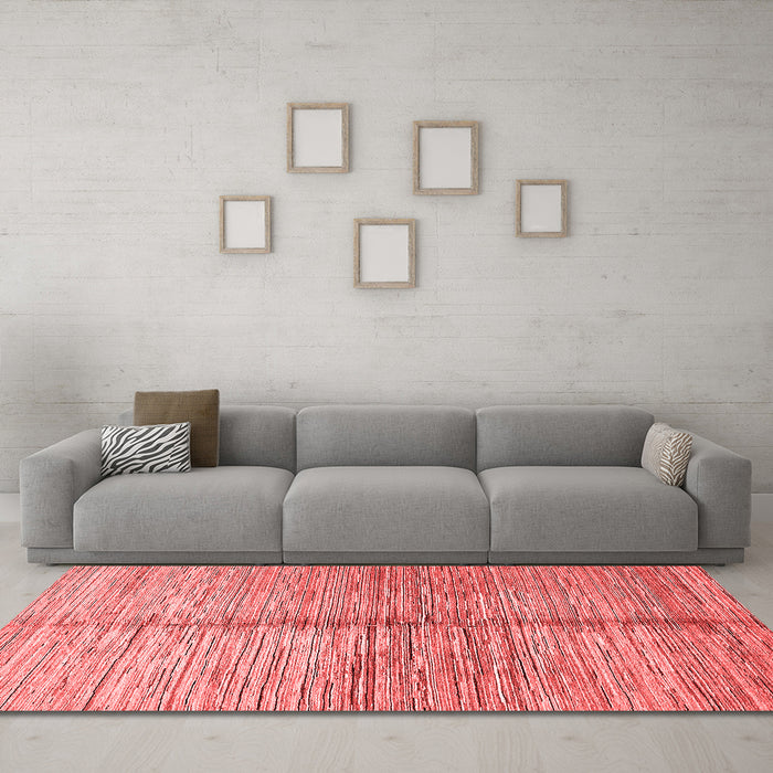 Modern Red Washable Rugs