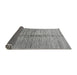 Sideview of Abstract Gray Modern Rug, abs410gry