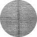 Round Abstract Gray Modern Rug, abs410gry