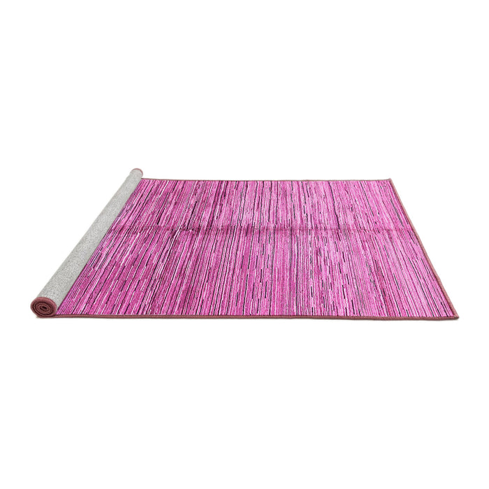 Sideview of Machine Washable Abstract Pink Modern Rug, wshabs410pnk