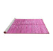 Sideview of Machine Washable Abstract Pink Modern Rug, wshabs410pnk