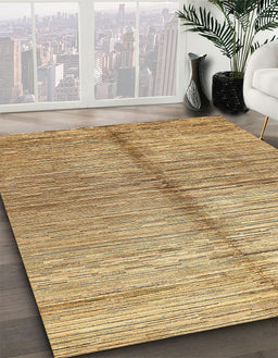 Machine Washable Abstract Chrome Gold Yellow Rug in a Family Room, wshabs410