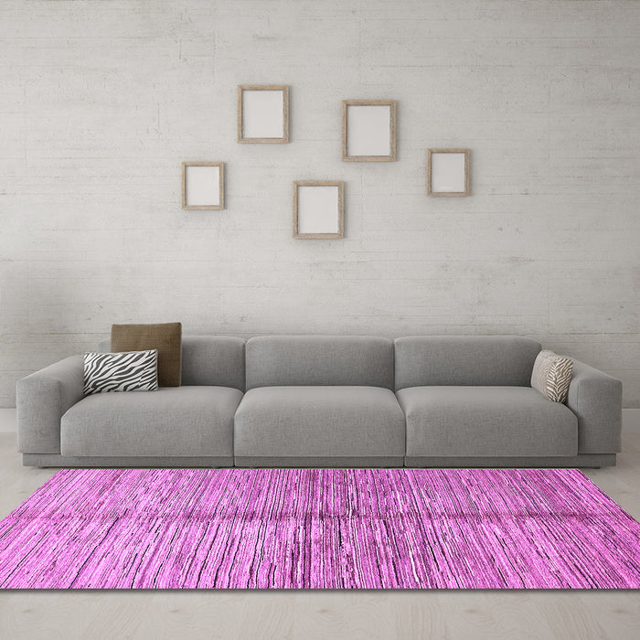 Machine Washable Abstract Purple Modern Area Rugs in a Living Room, wshabs410pur
