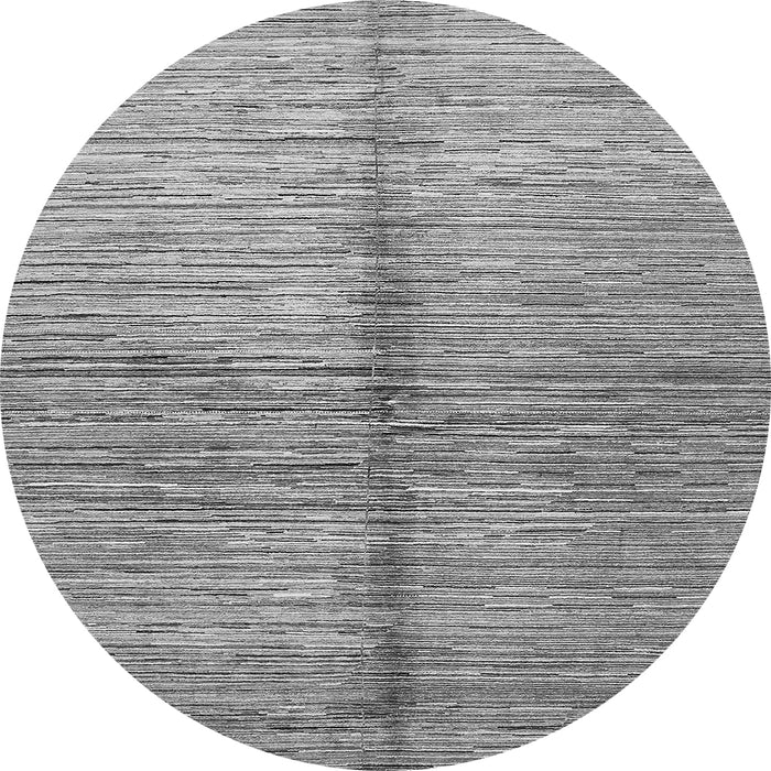 Round Machine Washable Abstract Gray Modern Rug, wshabs410gry