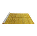 Sideview of Machine Washable Abstract Yellow Modern Rug, wshabs410yw