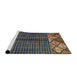 Sideview of Machine Washable Abstract Brown Rug, wshabs411