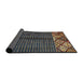 Sideview of Abstract Brown Modern Rug, abs411