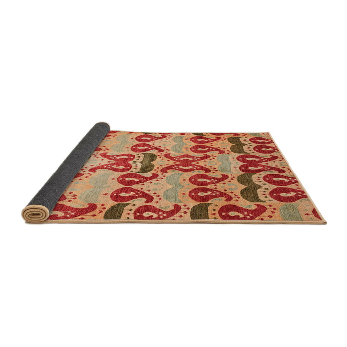 Sideview of Abstract Red Modern Rug, abs4110