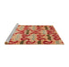 Sideview of Machine Washable Abstract Red Rug, wshabs4110