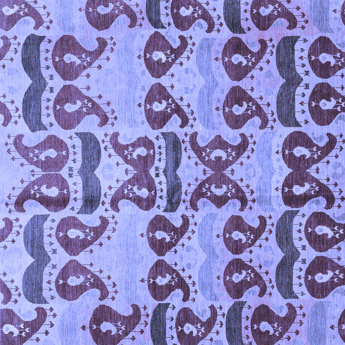 Square Abstract Blue Modern Rug, abs4110blu