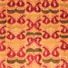 Square Machine Washable Abstract Orange Modern Area Rugs, wshabs4110org